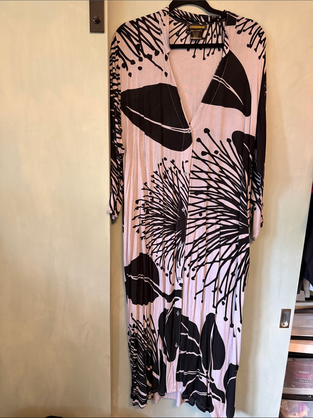 All Day ALOHA Bold Black Floral Maxi Dress